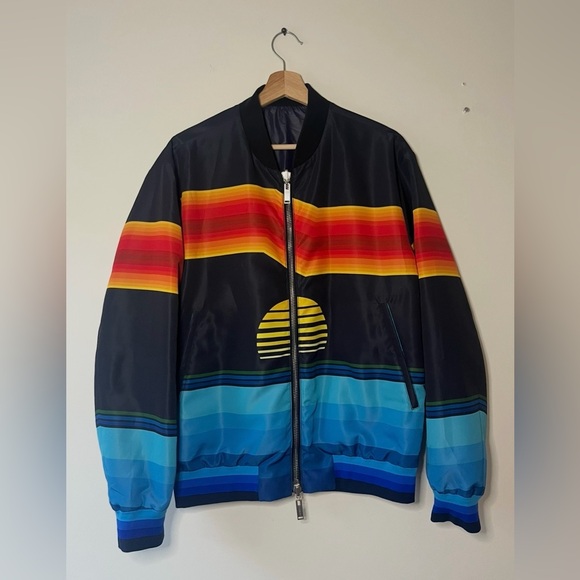 ICEBERG NAVY REVERSIBLE TECHNICAL BOMBER JACKET SIZE L - Picture 2 of 9